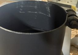 Sinister Diesel Dual Wall Exhaust Tip W/ Angle Cut 4" to 5" Black (Blemish)